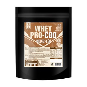 SP스포츠 웨이프로 C80 초코쉐이크맛 2kg, 66회분, 1개