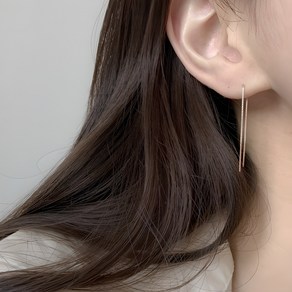 블루씨티 여성 전체 순은 925 찰랑 체인 드롭 귀걸이