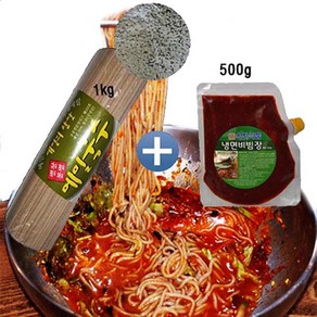 메밀국수1kg 비빔장500g 봉평 비빔막국수 막국수 메밀막국수, 1, 1kg