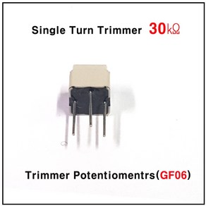 가변저항30K(GF-06) 반고정저항30K 가변저항303 브레드보드용 0.5W 30K Tocos Timme Potentioment, (GF06)30K(303), 1개