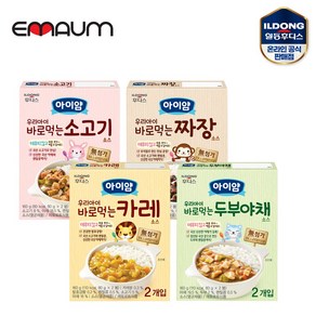 아이얌 우리아이 바로먹는 소스 혼합, 160g, 1세트, 소고기+카레+짜장+두부야채