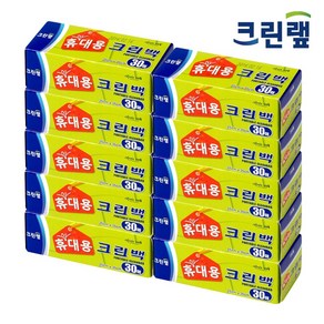 크린랲 휴대용 크린백 + 은사수세미, 10개, 중(M), 30개입