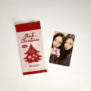 에스파 카리나 2024 핑크 크리스마스 포토카드 포카1 aespa KARINA 2024 PINK CHRISTMAS PHOTOCARD 1