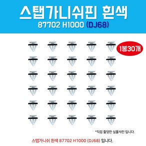 카박사 DJ68 87702H1000 삼각카바핀 백색 1봉30개 흰색 클립사이드 가니쉬 마운팅 가니쉬키 NF소나타 스태프키 스탭가니쉬 문짝 몰딩키, 1000개