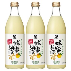 Kikkoman 기코만 꿀 유자 식초 500ml 3개