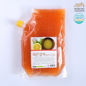 텃밭 본초소스 레몬갈릭 샐러드소스 1.2kg 샐러드드레싱 연어샐러드, 1개