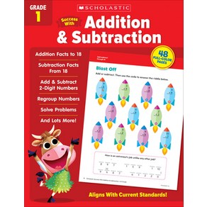 (영문도서) Scholastic Success with Addition & Subtaction Gade 1 Papeback, Scholastic Teaching Resouces, English, 9781338798272