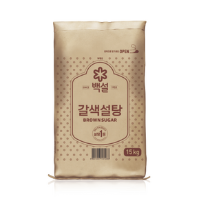 백설 갈색 설탕, 15kg, 1개