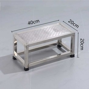 이동식 안전 작업발판 알루미늄 계단식 발판 1단, 회색 단층 40x22.5x20, 1개