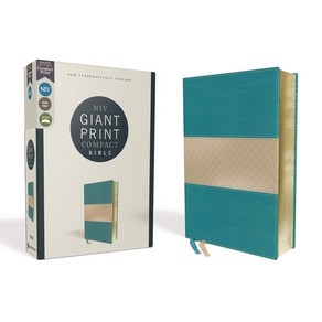 Niv Giant Print Compact Bible Leathersoft Teal Red Letter Edition Comfort Print Imitation Leather