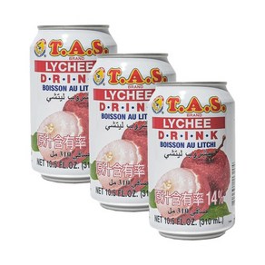 [루츠팜] 태국 타스 리치 드링크 310mlX24개 리치주스 TAS LYCHEE DRINK 리치 주스, 310ml, 24개