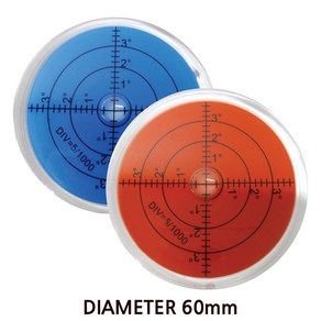 그린경사기 퍼팅라인을 보여주는 60mm 수평기, 레드