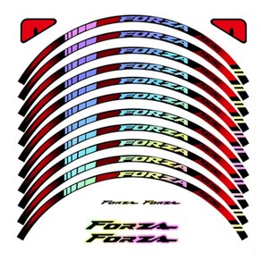 피트인 혼다 포르자 300 350 휠 스티커 앞뒤 풀세트, 1세트, 홀로그램
