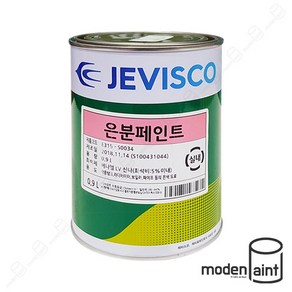 제비스코 은분 페인트 0.9L 유성 알루미늄 탱크 파이프, 은색, 1개