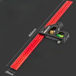 헤비 듀티 고정밀 목공 스테인레스 스틸 게이지 다기능 결합 각도 눈금자 30 cm 40cm 길이 이동식 595038, 1개