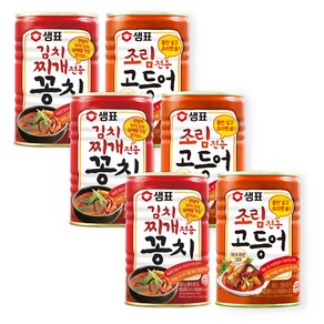 샘표 김치꽁치+조림용고등어 400g 2종 X 3세트 통조림캔, 1개