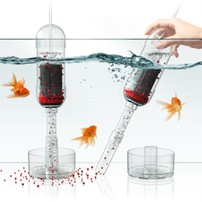 이루지오 집똥기 자동스포이드 똥집기 여과기 2in1 어항 청소기, 1개, L사이즈 ( 물 깊이 35~60cm )