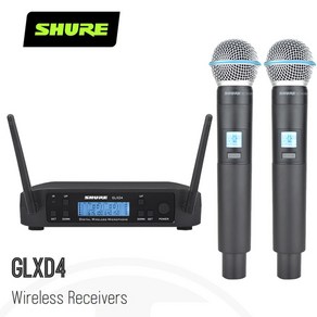 SHURE- GLXD4 GLXD24 BETA58A 휴대용 마이크 2 채널 UHF 640 690MHz 무선 시스템 성능 방송