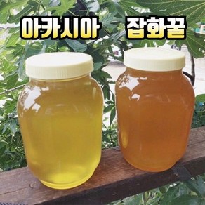 농가살리기 소백산 사양 아카시아&잡화 꿀, 1개, 2.4kg, 잡화 사양 꿀 2.4kg(2병) (선물박스포함)