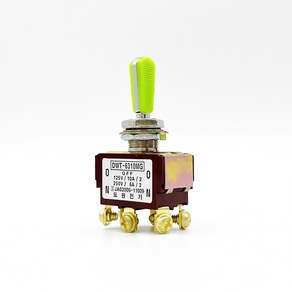 도원 토글스위치 6P 3단 양쪽복귀형 DWT-6310CF-MG 녹색 Toggle Switch, 1개