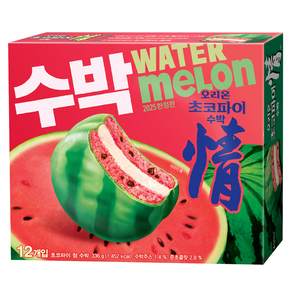 오리온 초코파이 정 수박 12p, 4개, 336g