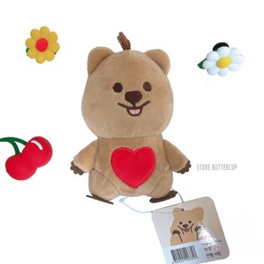 쿼카 영이의 숲 꽃카 하트 인형 키링 12cm