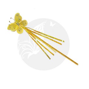 [아페페] 어린이집 봄놀이 역할놀이 스팡클 나비 요술봉 x선택 액세서리 행사용 ID8267, 노랑, 1개