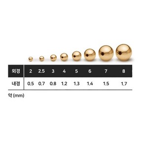 14K 볼 비즈 2mm-8mm 주얼리 만들기 재료