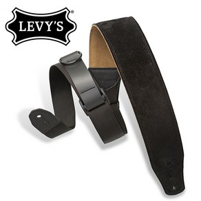 Levys - Right Height™ Suede Padded Stap / 기타 & 베이스 스트랩 (MRHSP-BLK), *, 1개