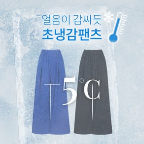 핫핑 [쿨링박하][찰랑찰랑] 찰랑소프트 핀턱 롱 밴딩 와이드팬츠