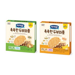 아이얌 두부와플 2종세트 (감자+바나나), 감자맛+바나나맛, 2개, 64g