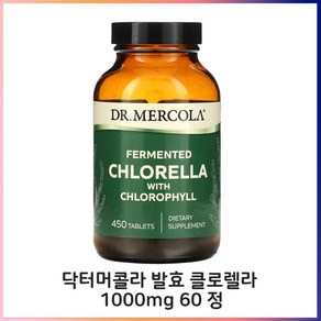 닥터머콜라 발효 클로렐라 1000mg 60 정 크로렐라 크로레라 엽록소, 1개, 60정