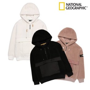 내셔널지오그래픽 후리스 N214UHD120 남여공용 차퍼 우븐 믹스 FLEECE 뽀글이 Hoody