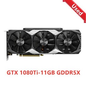 그래픽카드 호환 ZOTAC GTX 1080 Ti GPU 지포스 GTX1080 GTX1080Ti 비디오 NVIDIA 컴퓨터 게임 데스크탑 PC RTX 11GB, 2) GTX-1808Ti-11GB