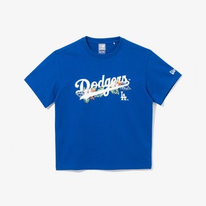 [AK플라자] [뉴에라키즈] MLB LA 다저스 플라워 스크립트 티셔츠 서프 더 웹(14681163)