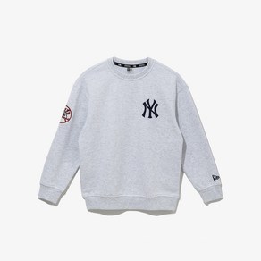 [AK플라자] [뉴에라키즈] MLB 뉴욕 양키스 팀 로고 맨투맨 헤더 그레이(14681103)