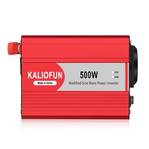 KALIOFUN 수정 사인파 인버터 한국형 플러그 60hz 220V KC 인증 용량 500W, 1개, 500W-12V-220V