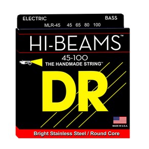 DR HI-BEAM MLR-45 하이빔 4현베이스 스트링 베이스기타줄 45-100, 1개