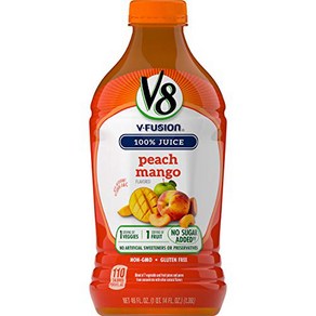 V8 Peach Mango 46 oz. Bottle. V8 복숭아 망고 46온스 병., 1개