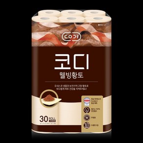 코디 웰빙황토 롤화장지 3겹, 27m, 30롤, 1개