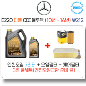 벤츠 E220 디젤 CDI / 블루텍 엔진오일세트 ( 10년 - 16년 ) W212, 1개