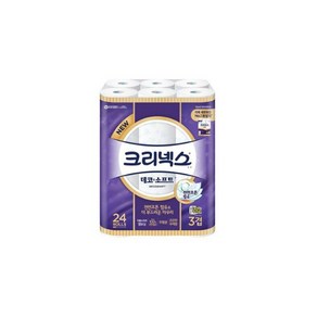 크리넥스 화장지 데코 소프트 24롤 5132190, 1개