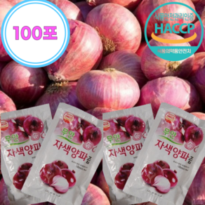 식약청인증 무안 자색 양파즙 100EA 100% 빨간 양파즙 100ml 대용량 황토땅 혈관청소. 당뇨예방. 다이어트 도움 2중포장 특급배송, 100개