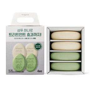 동구밭 샴푸바 트리트먼트바 100G, 4개