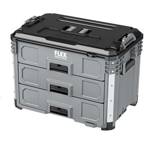 FLEX STACK PACK 보관 시스템 3드로어 공구함 FS1105 그레이블랙, 3-Dawe Tool Box, 1개