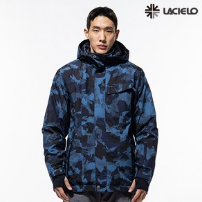 [스포츠라시엘로] 남여 공용 슬림핏 스키 스노우보드 점퍼 자켓 LAZ-J814-CAMO BLUE