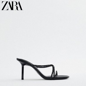 ZARA Women's Shoes TRF 여성 구두 블랙 브라이트 힐 38010040