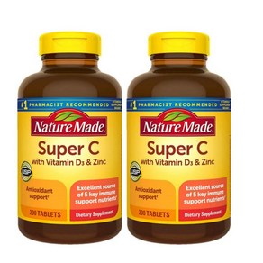 네이처메이드 수퍼C 비타민D 아연 Nature Made Super C with Vitamin D3 & Zinc 200정