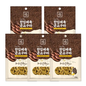 한입에쏙 군고구마 강아지 건조 간식 100g, 고구마 + 황태 혼합맛, 5개