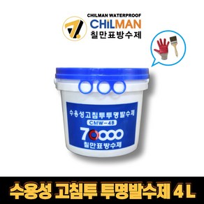 칠만표 방수제 수용성 고침투 투명 발수제 CMW - 4B 4L 외벽발수제 외벽발수, 1개